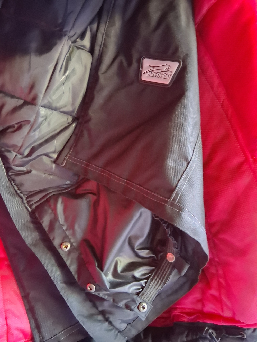 Arctic Cat Women's pink And Black Snowmobile  Jacket with Arctic Cat Bibs